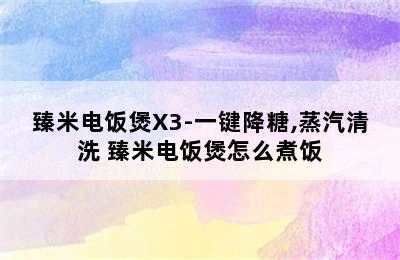 臻米电饭煲X3-一键降糖,蒸汽清洗 臻米电饭煲怎么煮饭